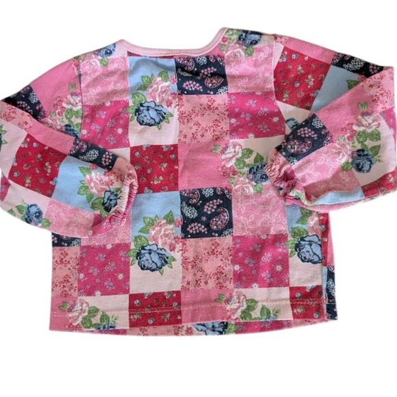 Vintage Infant‎ Girls Garanimals Floral Patchwork Print Top Y2K 18 Months - Picture 1 of 6